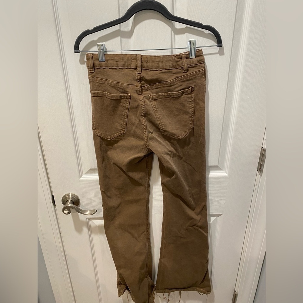 Garage Brown Denim Flare Jeans - Picture 3 of 6